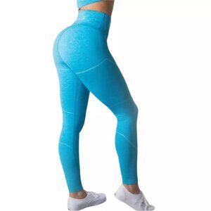 Alphalete Women's S‎ Revival R6 Leggings Cayman Blue Activewear Athleisure